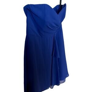 Alfred Angelo Sweetheart Neckline Short Formal Blue Cocktail Dress Size 8